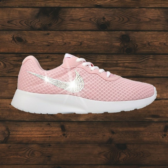Swarovski Crystal Bling Nike Tanjun Rose Pink - Picture 2 of 3